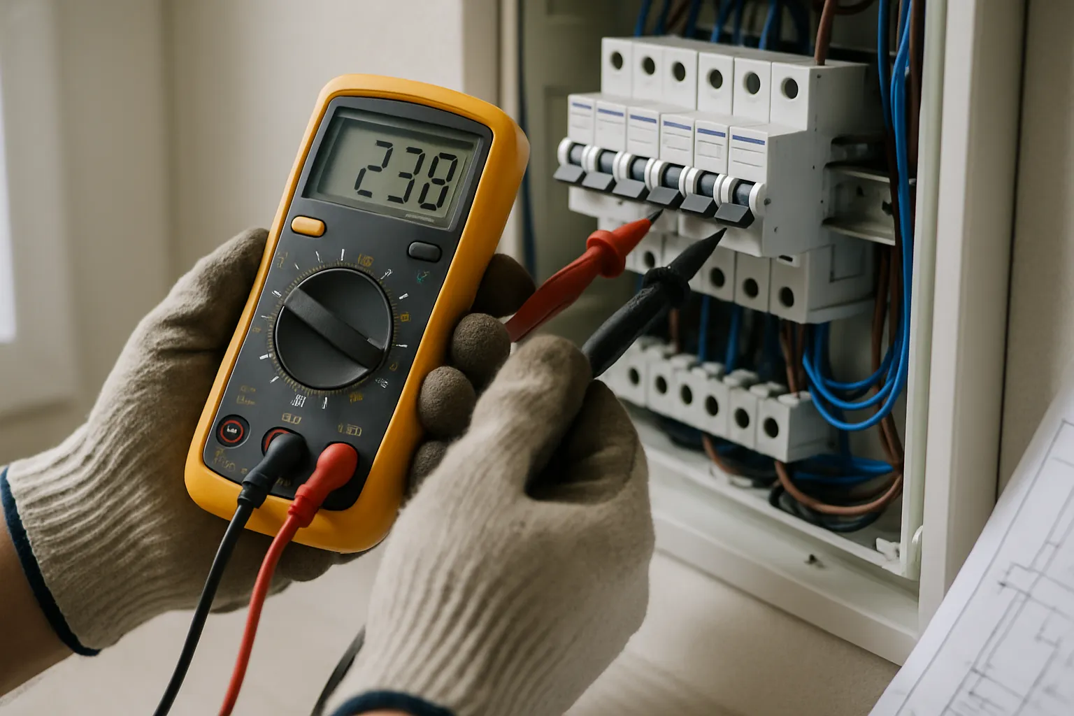 Plano y cálculo de un proyecto eléctrico residencial